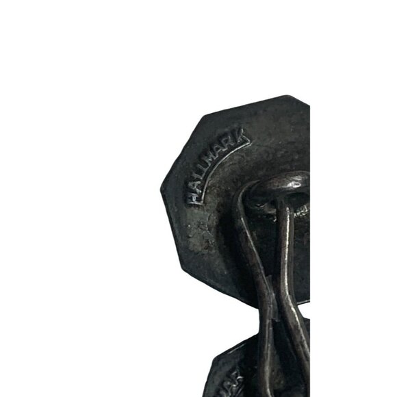 Antique Art Deco Signed Hallmark Yellow Brown Guilloche Enamel Cufflinks Pair He - Picture 9 of 11